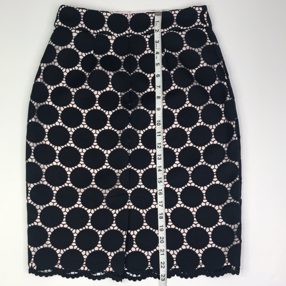 KATE SPADE Navy Pink Lace Pencil Skirt sz 0 - Picture 10 of 10